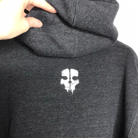 Call Of Duty Ghosts Men's Small Gray Full Zip Sweater Hoodie - Picture 11 of 12